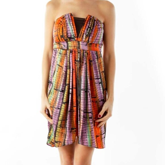 BCBGeneration Dresses & Skirts - BCBGeneration Purple & Orange Cocktail Dress